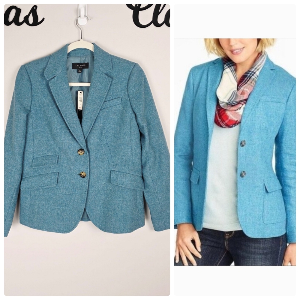 Talbots Wool Blend Double Breasted 2-button Schoo… - image 1